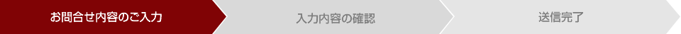 お問い合わせ内容のご入力→確認→完了